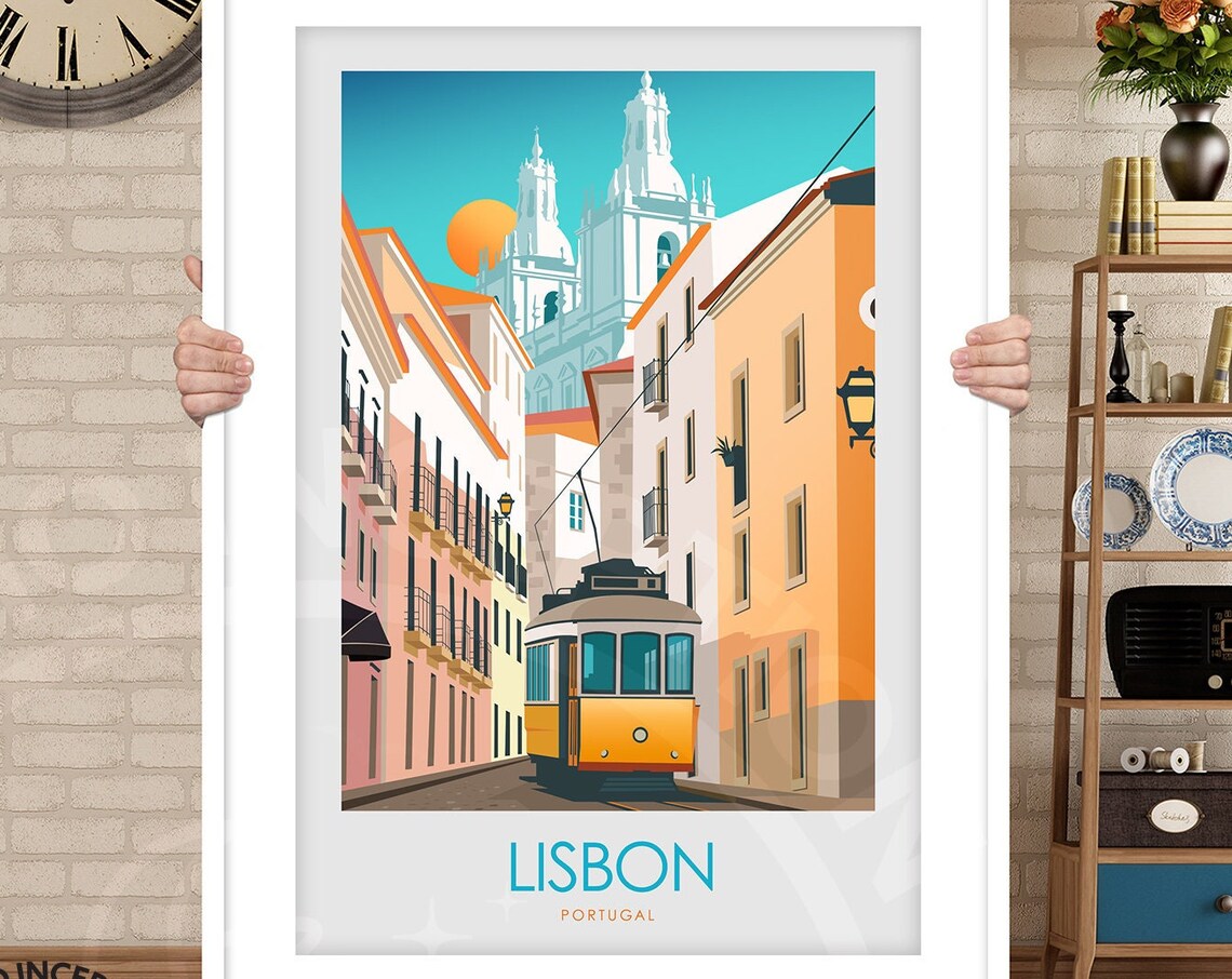Lisbon Portugal Gift Travel Poster - Image 3