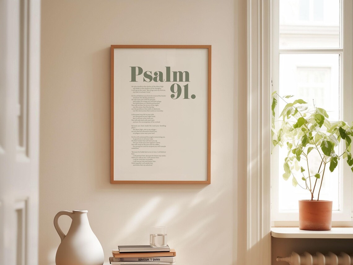 Psalm 91 Scripture Poster, Christian Wall Art - Image 5