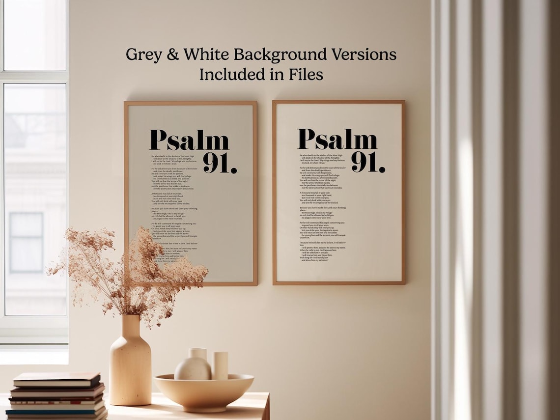 Psalm 91 Christian Scripture Art Print, Modern Style - Image 5