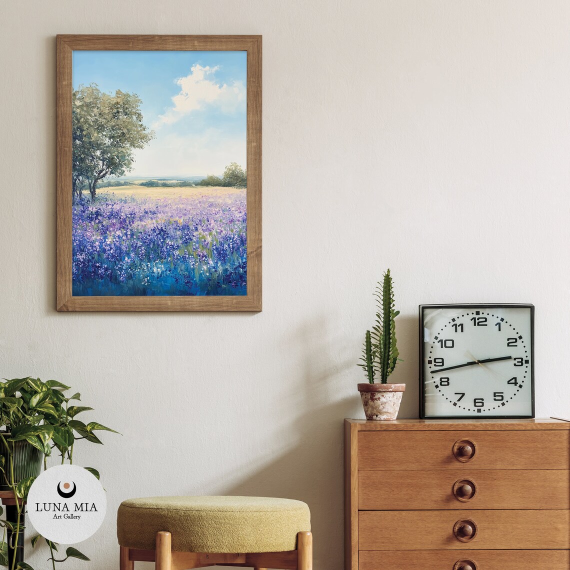 Soothing Lavender Field, Vintage Style Art Print - Image 3