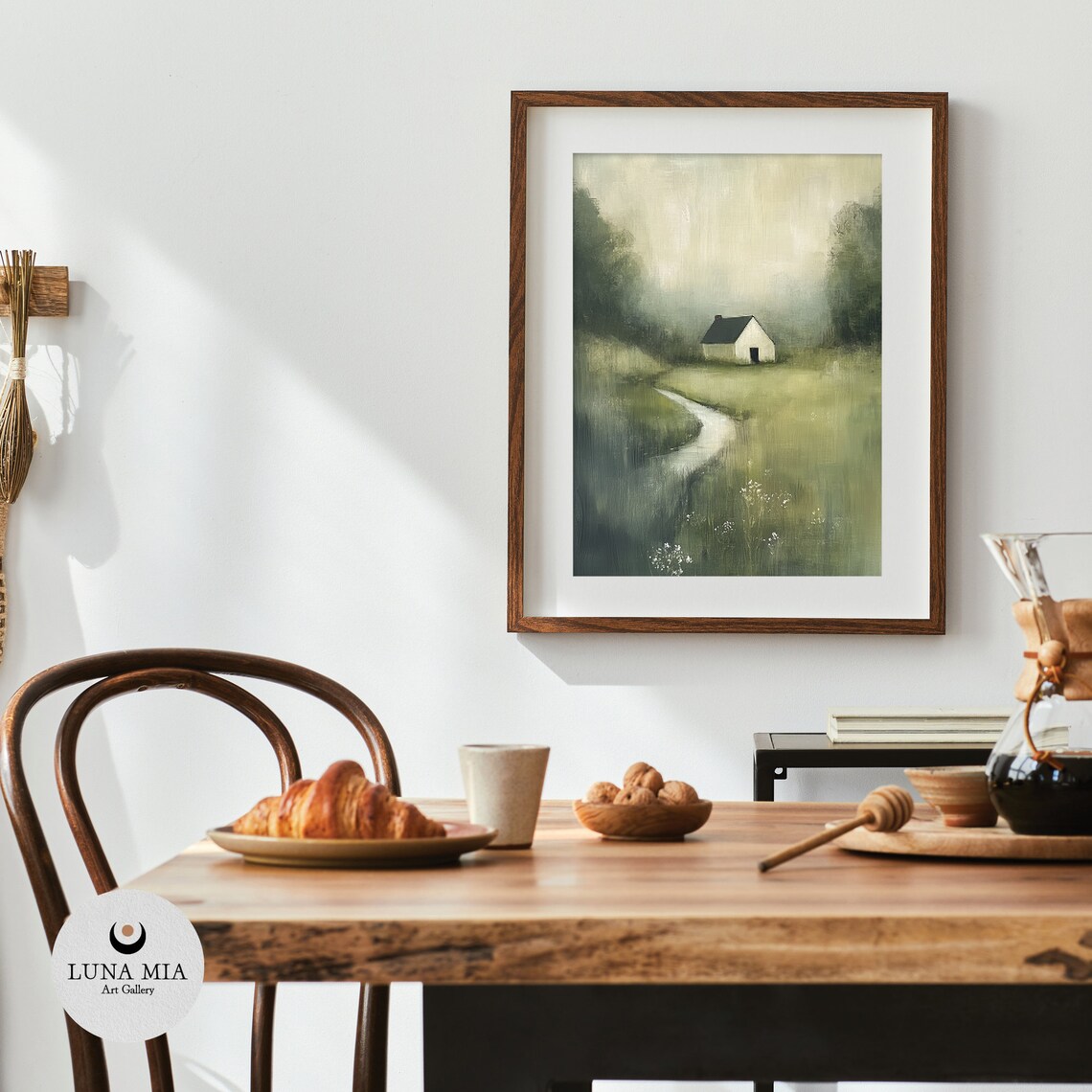 Vintage Rustic Landscape Farmhouse Art Print - Image 4