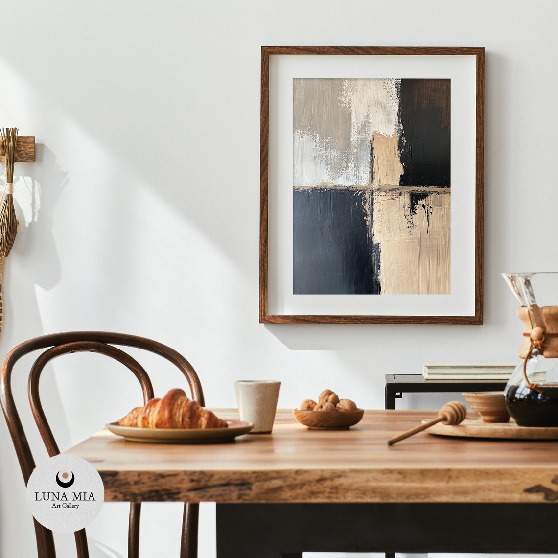 Bold Elegance Abstract Oil Paint Wall Art Vintage Style Geometric Decor Print Poster Instant Geometric Art - Image 4