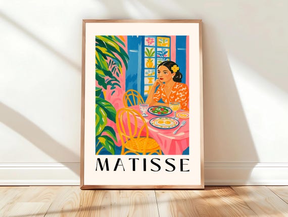 Spanish Art Print Woman By Henri Matisse Summer Decor Mediterranean Wall Dining Poster