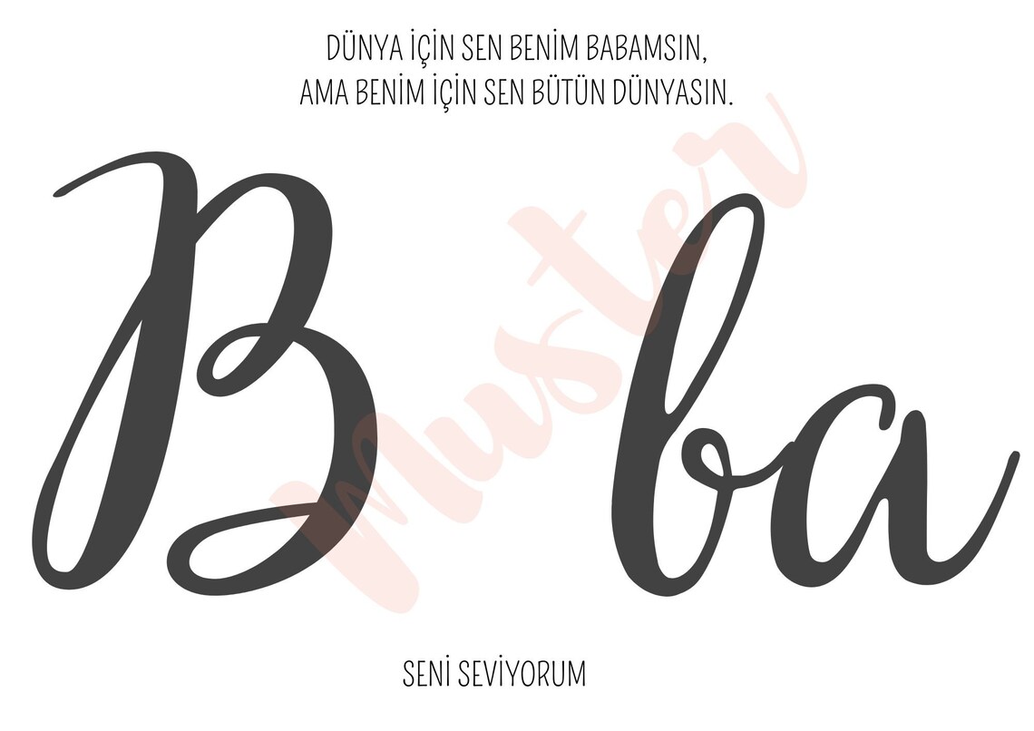 Gift Baba Handprint Template, Fathers Day Gift - Image 3