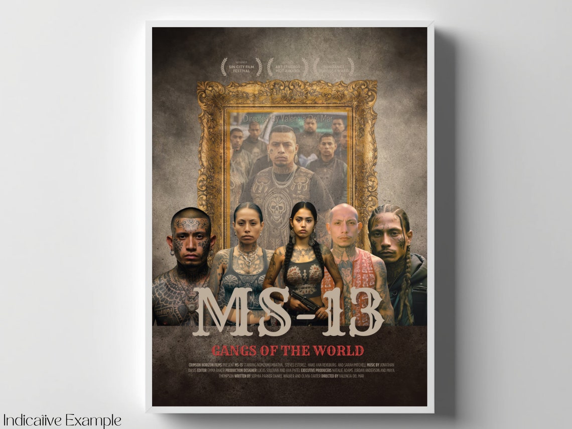Vintage Film Movie Poster Gangs Ms 13 True Crime Print Movie Film Art Print Art Wall Art Film Print Art Poster Gift - Image 4
