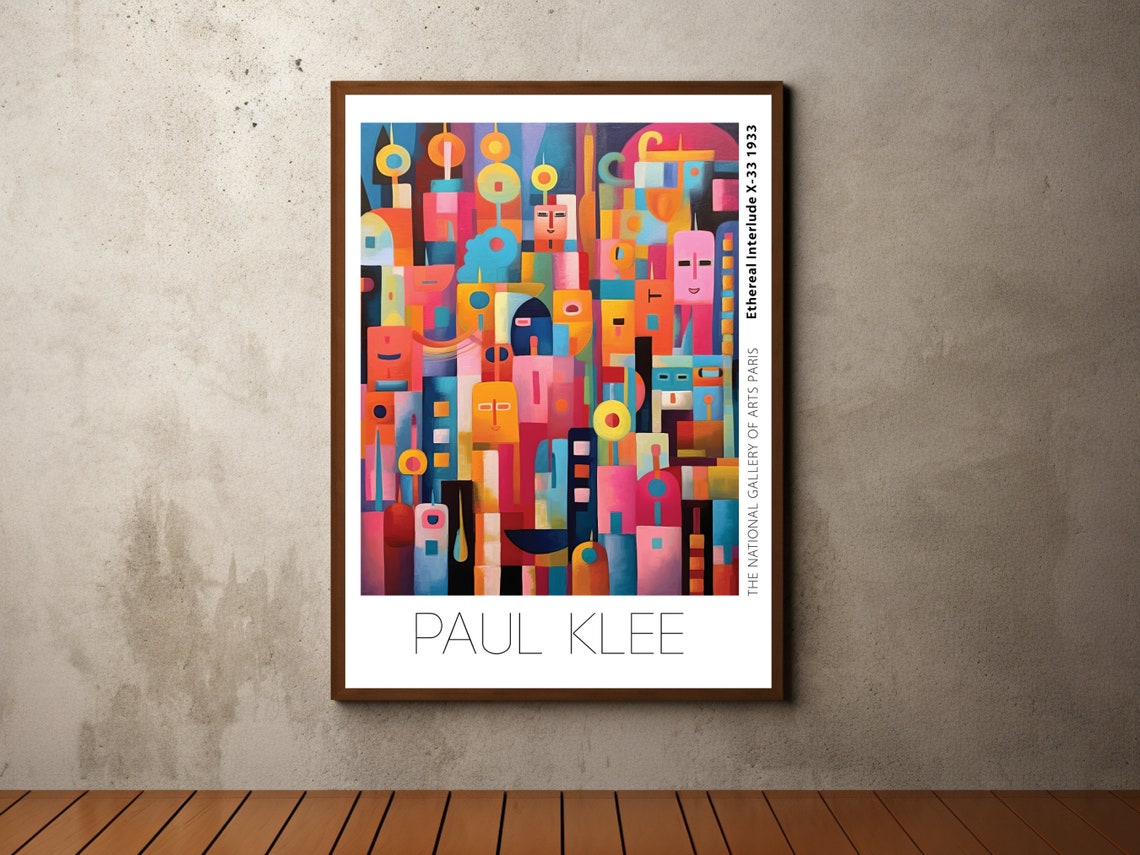 Paul Klee Ethereal Interlude X-33 1933 Colorful City Art Poster
