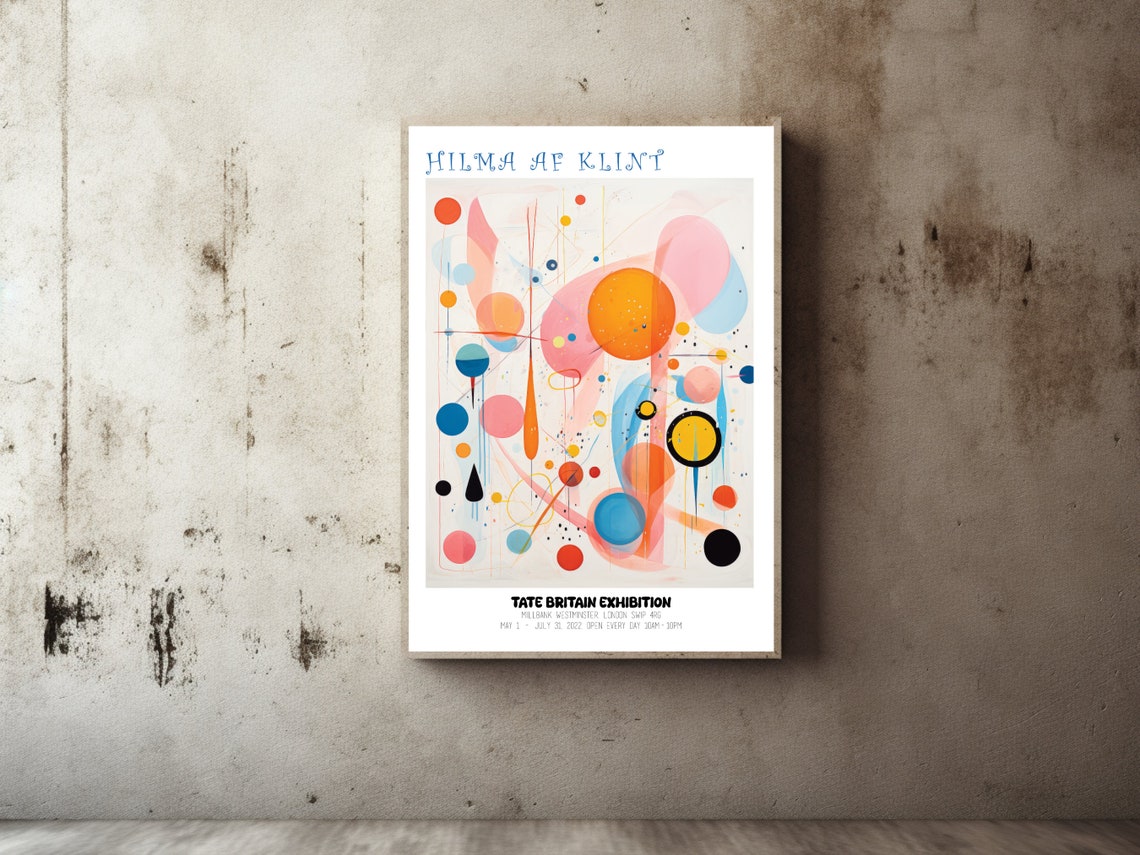 Hilma Af Klint Tate Britain 2022 Abstract Circles Exhibition Poster - Image 2