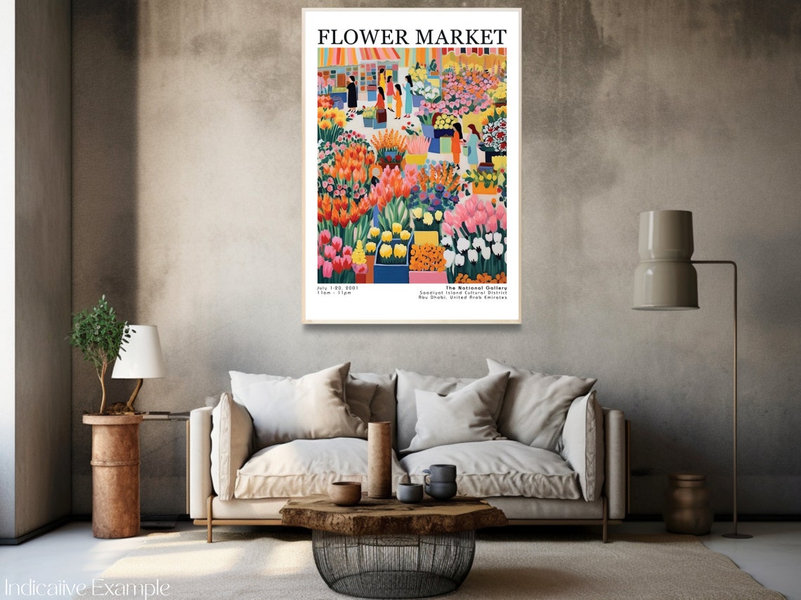 Flower Market Poster Flower Market Print Botanical Wall Art Exhibition Posters Prints Henri Matisse Vintage Flowers Floral Painting - Image 3