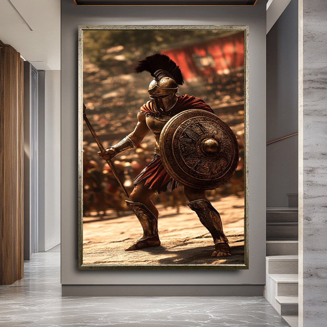 Warrior Art Print, Powerful Dynamic Illustration - Image 2