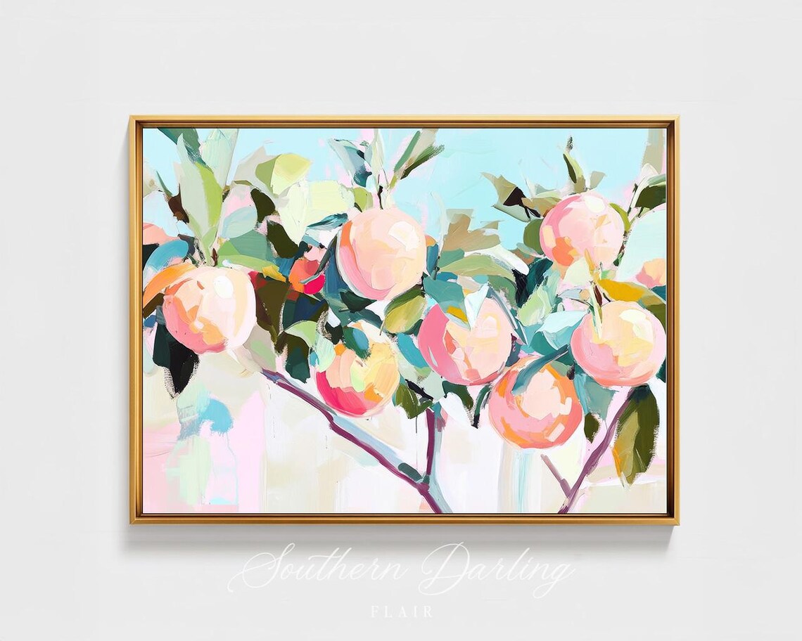 Florida Oranges Abstract Art Print, Grandmillennial Style - Image 5