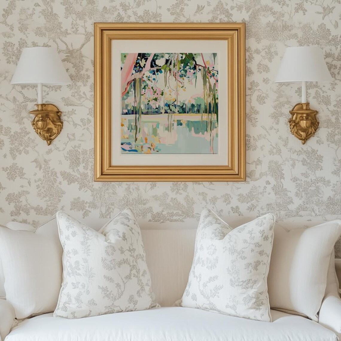 Pastel Tree Over Wetlands, Spring Marsh Art Print - Image 5