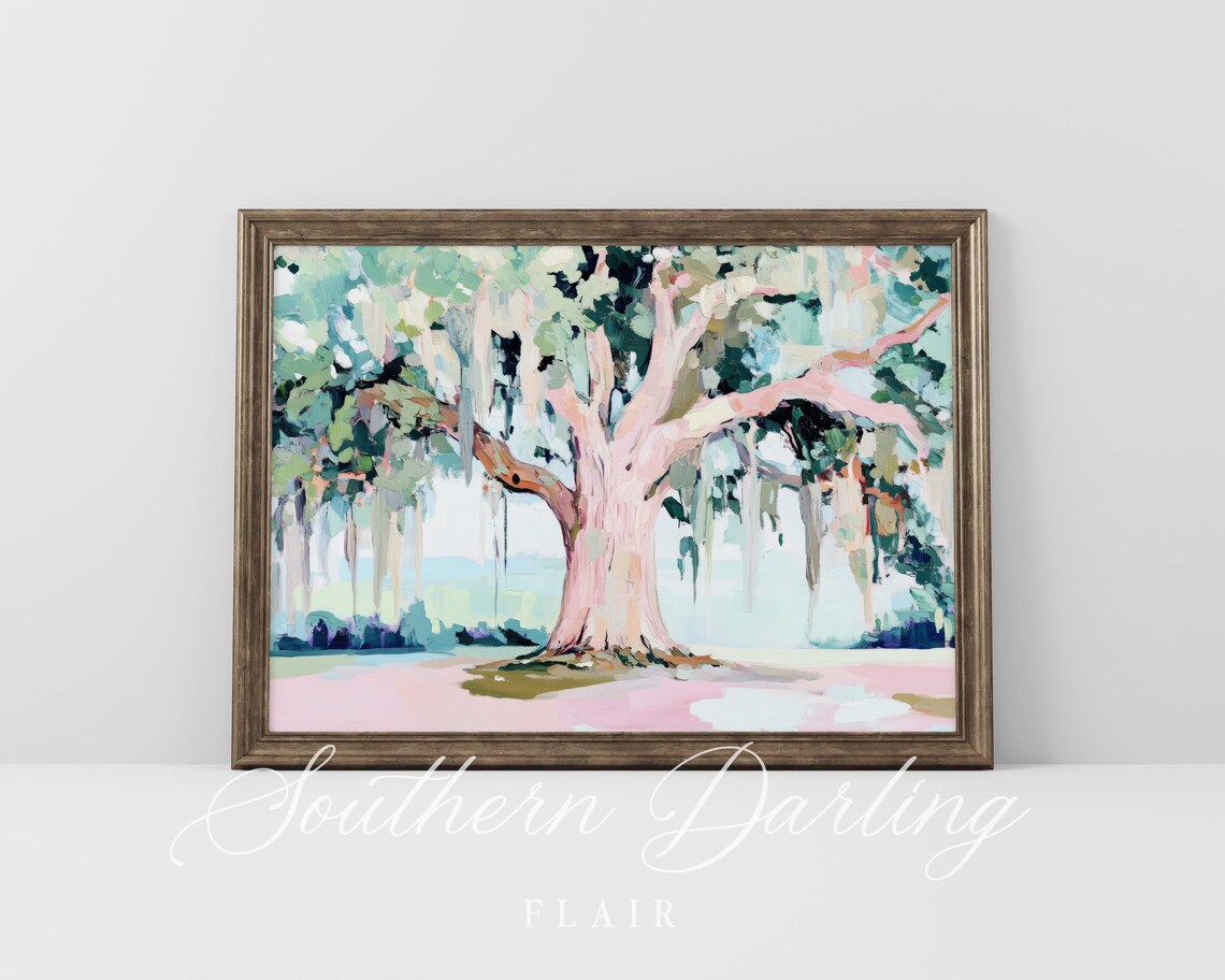 Live Oak Tree Painting, Southern Landscape Art Print - Image 4