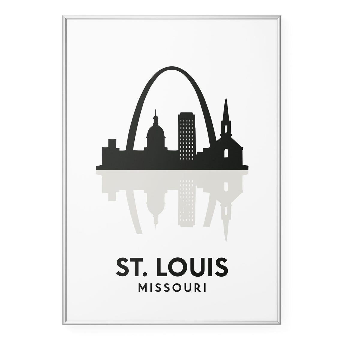 St. Louis Missouri Skyline With Gateway Arch Minimalist Poster