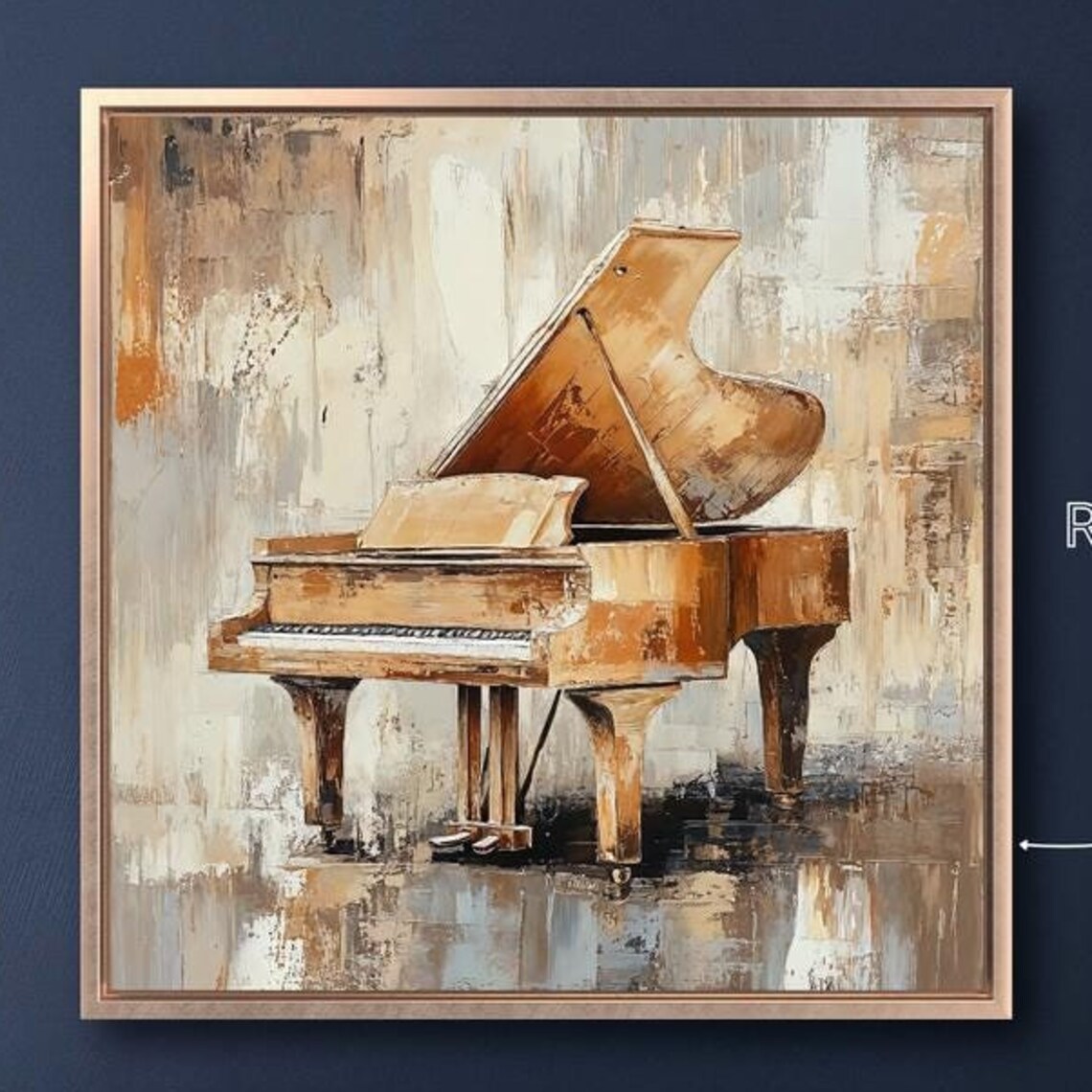 Grand Piano Luxury Wall Art Print, Classical Music