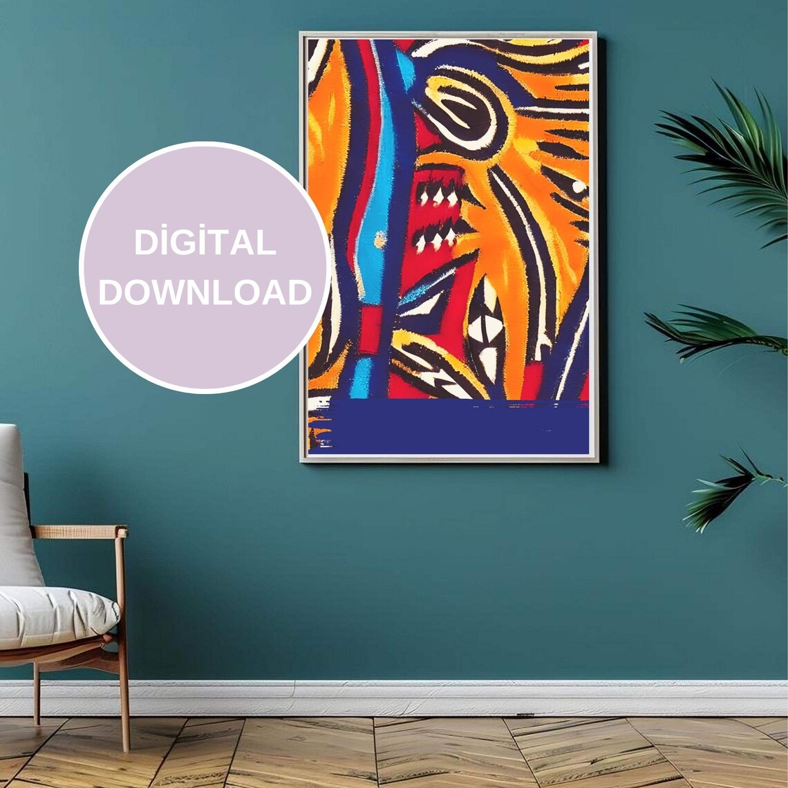 Abstract Geometric Organic Shapes, Minimalist Modern Art Print - Image 3