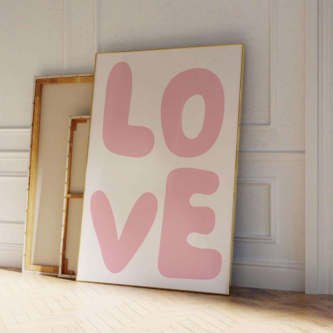 Love Retro Aesthetic Typography Art Print