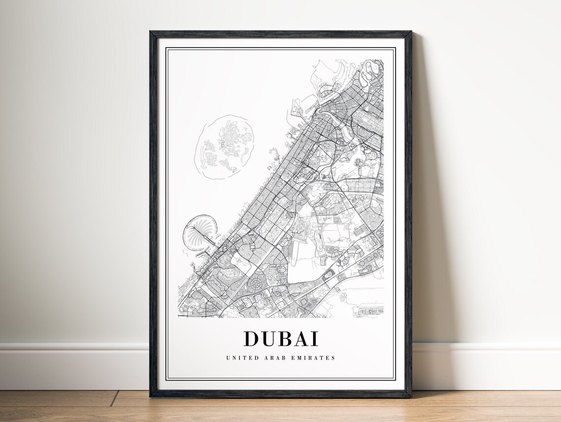 Dubai Map Print, Minimalist Travel Poster - Image 5