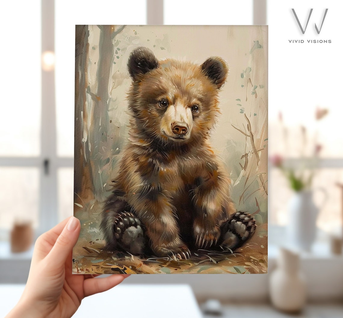 Baby Bear Woodland Animal Art Farm Animal Nursery Art Farm Nursery Decor Baby Room Art Forest Animal Babies Download 1231 - Image 4
