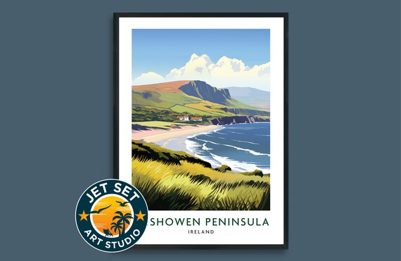 Inishowen Peninsula Ireland Coastal Cliffs Scenic Travel Poster
