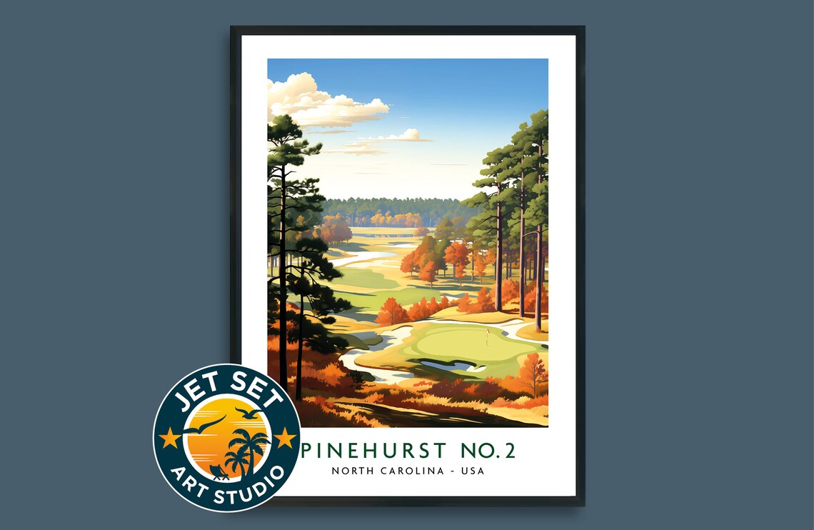 Pinehurst No. 2 Golf Course Travel Poster