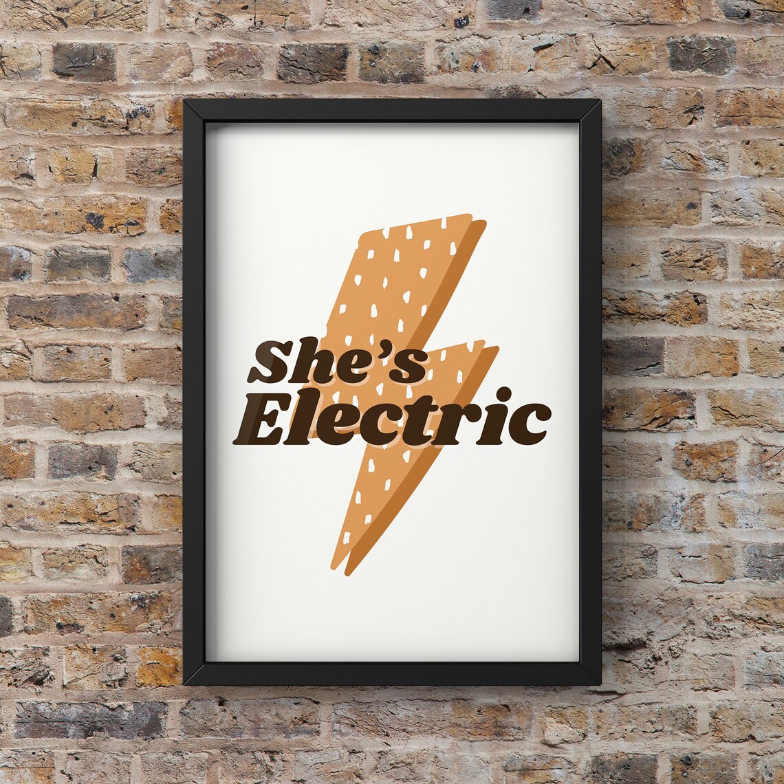 Shes Electric Lightning Bolt Lyric Art Print
