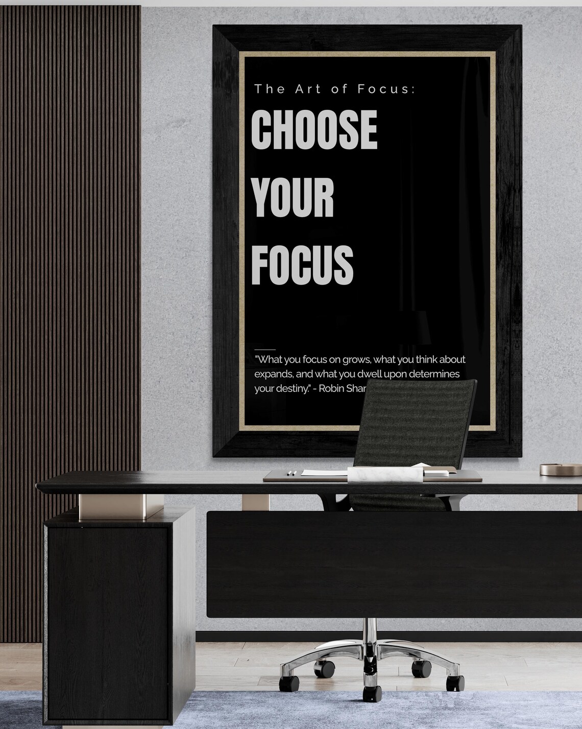 Choose Your Focus The Art of Focus Robin Sharma Quote Poster - Image 2