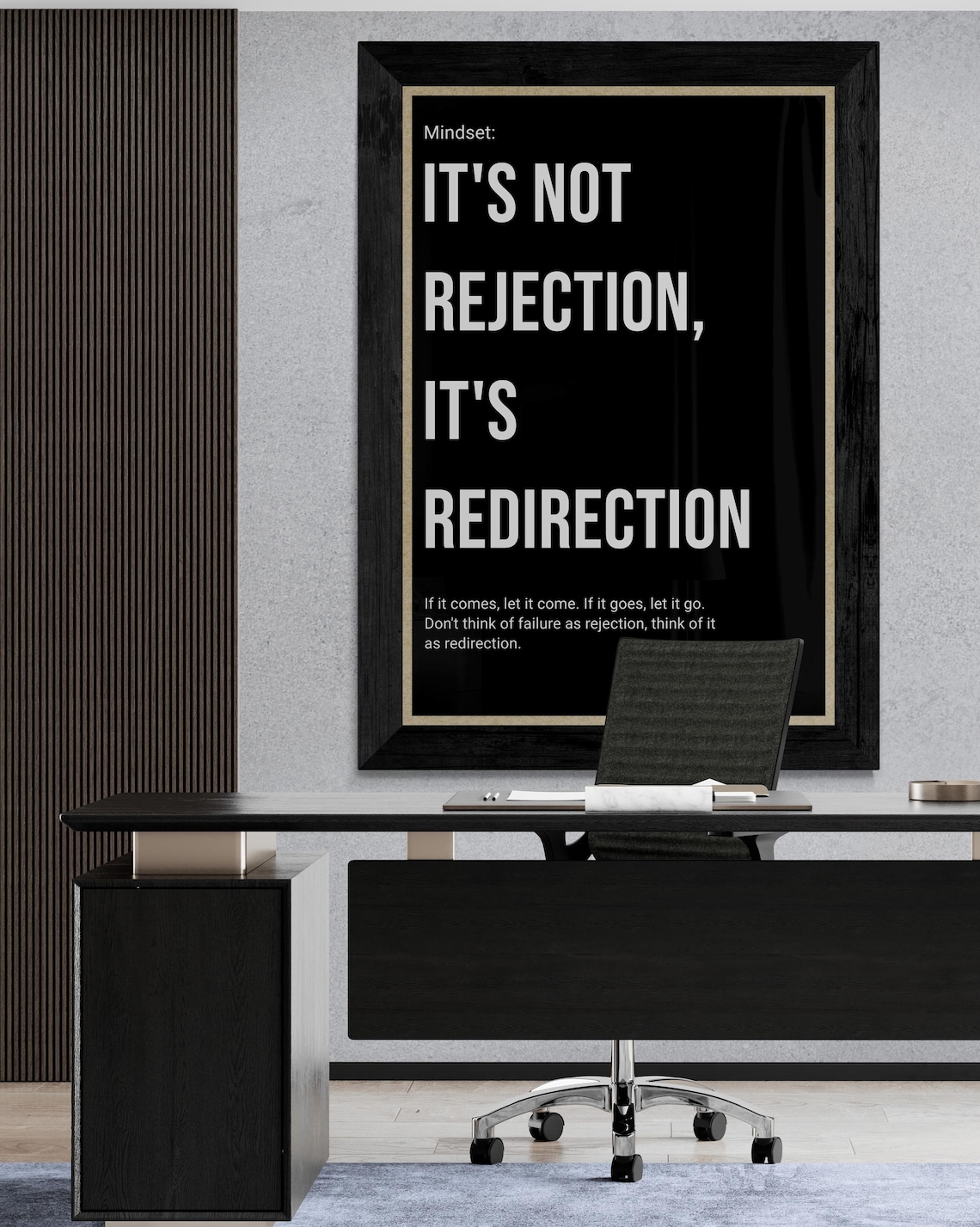 Its Not Rejection, Its Redirection Motivational Art Print - Image 2