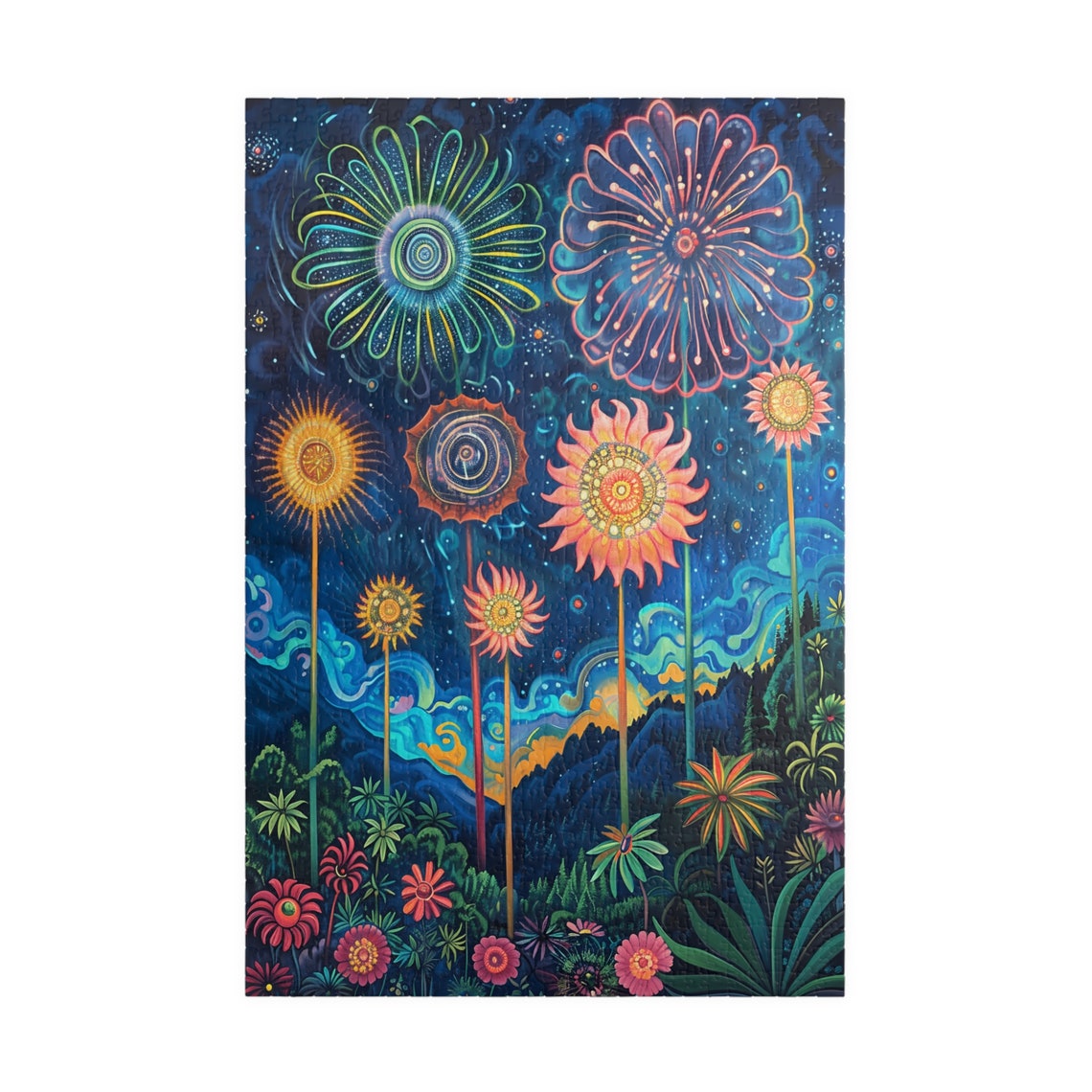 Tropical Firework Dream Iii Jigsaw Puzzle Tech Free Fun Activity Great Gift For Birthdays Paitents And Nursing Homes - Image 3