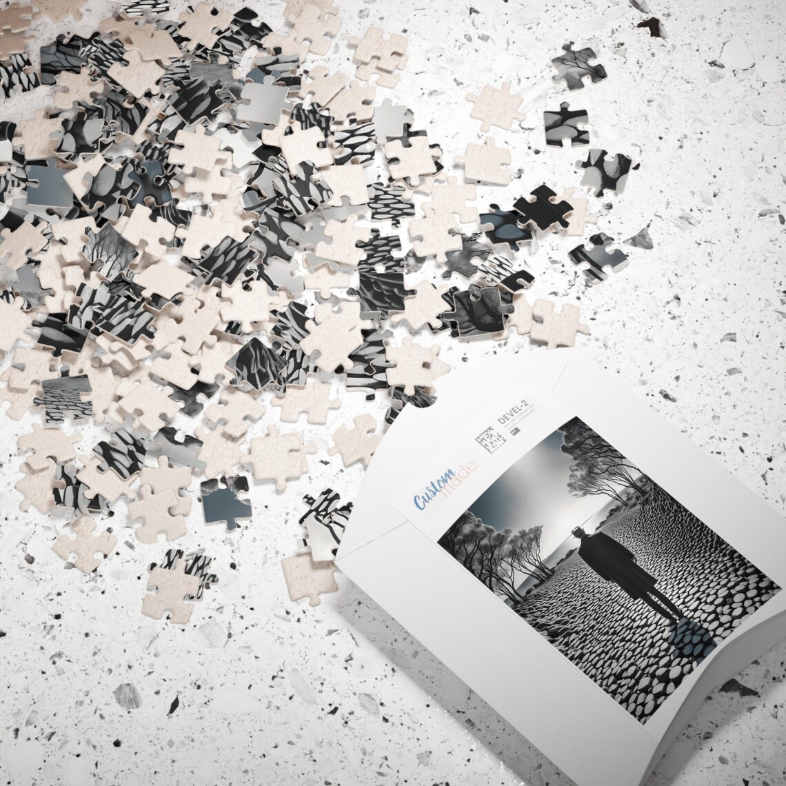 Desert Walk Surreal Art Jigsaw Puzzle Avant Garde Design Epic Challenge For One Fun For A Group Or Family Activity Surrealism Gift - Image 2