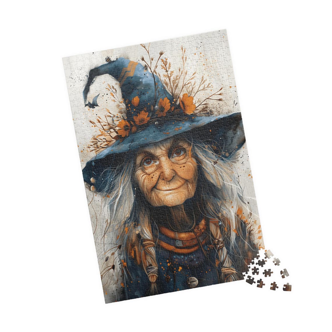 Kind Boho Witch Smiling Under A Flower Crowned Hat Art Poster - Image 4