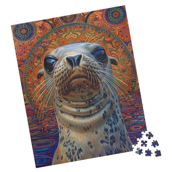 Seal Jigsaw Puzzle Fun Tech Free Family Activity Gift For Birthdays Hospital Paitents And Nursing Homes