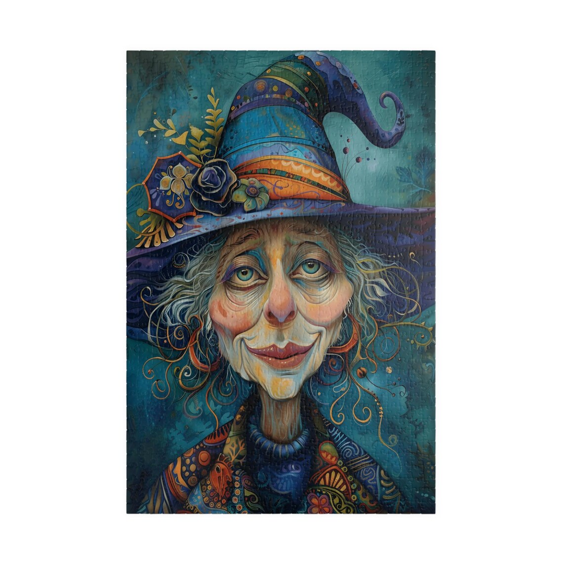 Sybil Silly Witch Halloween Puzzle Art Print - Image 3