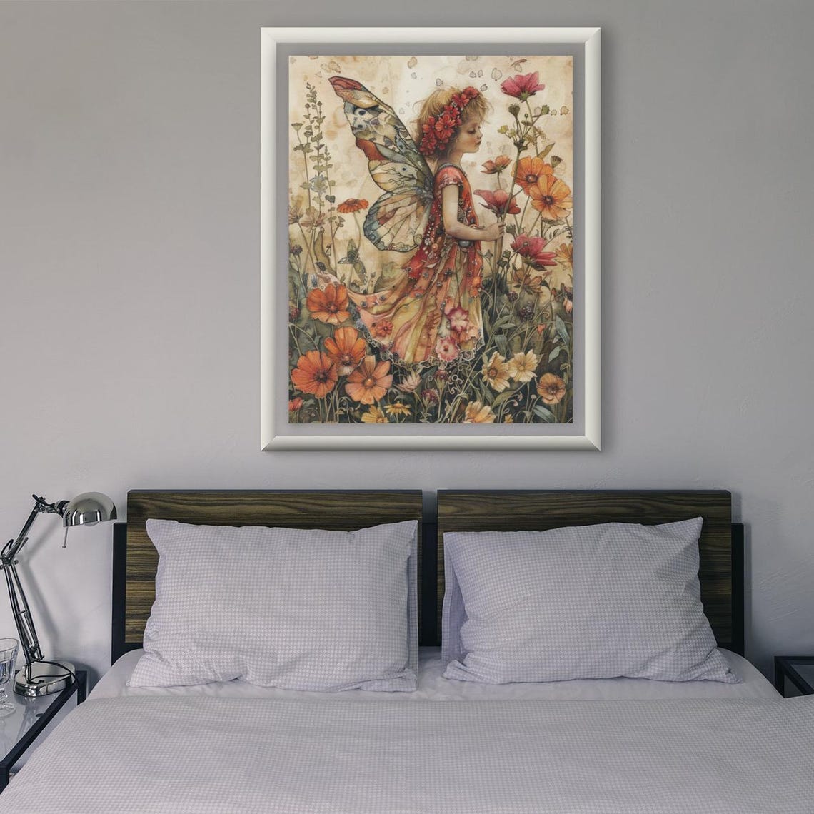Wildflower Fairy Ii Art Print Flower Faerie Watercolor Wall Art Fantasy Decor For Bedroom Office Living Laundry Room Or Nursery - Image 4