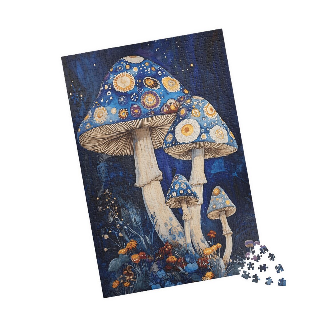 Evening Mushroom Botanical Art, Puzzle Gift - Image 4