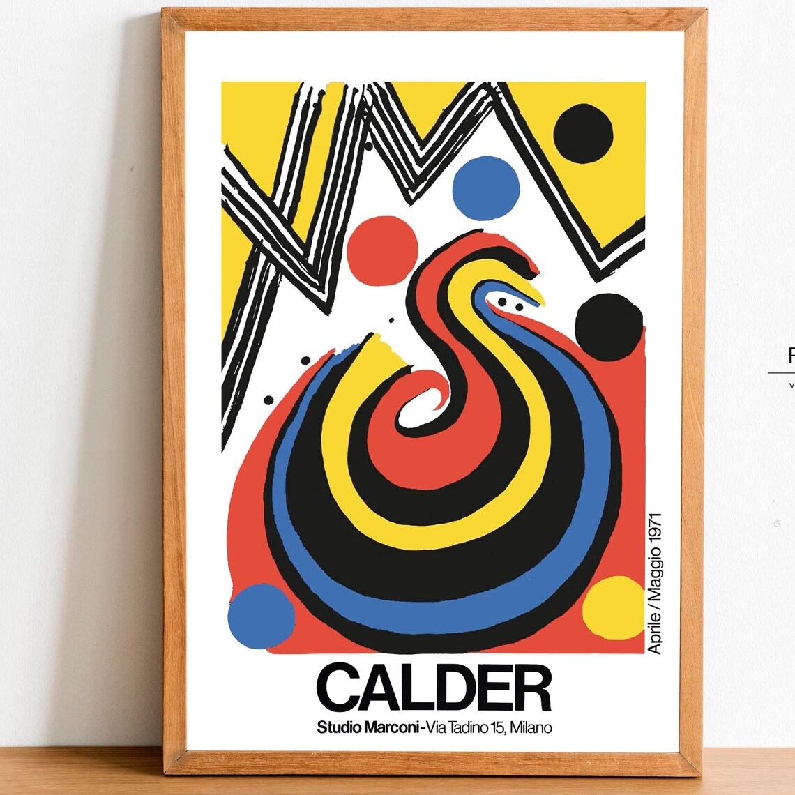 Alexander Calder 1971 Milano Exhibition Abstract Modern Art Poster