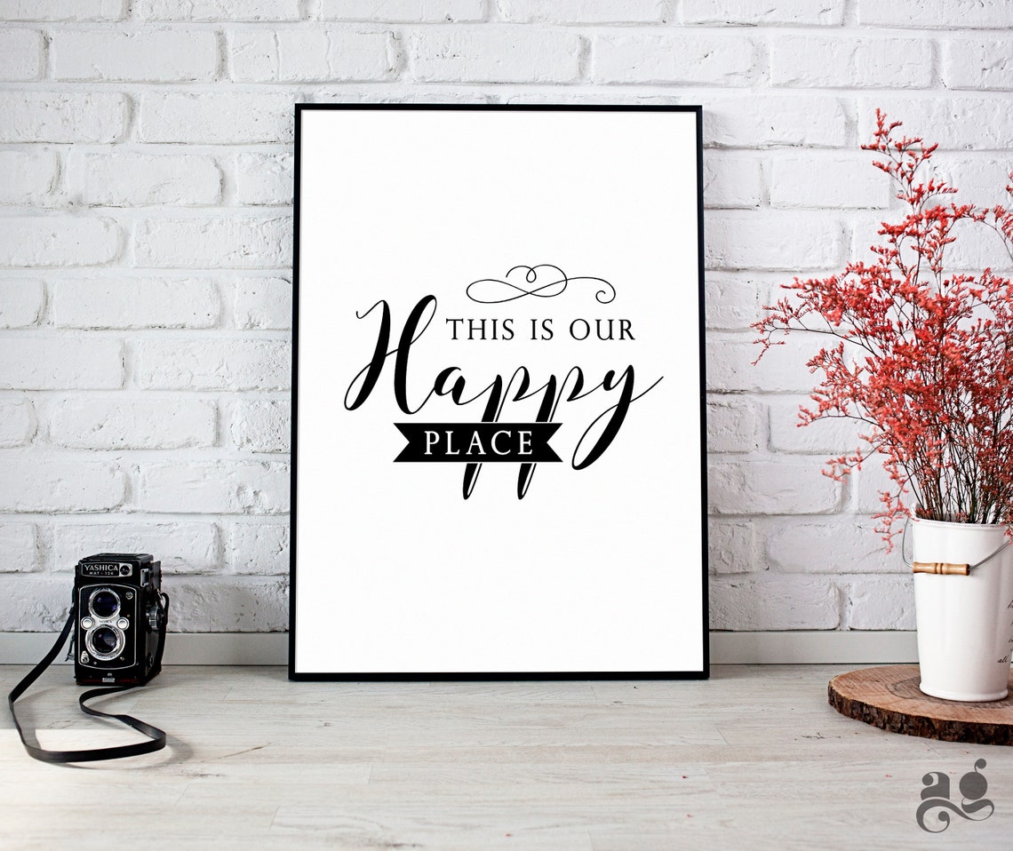 Our Happy Place Sign Dorm Sweet Dorm House Warming Gifts Front Porch Sign Happy Place Sign Positive Signs Sewing Room Sign - Image 3