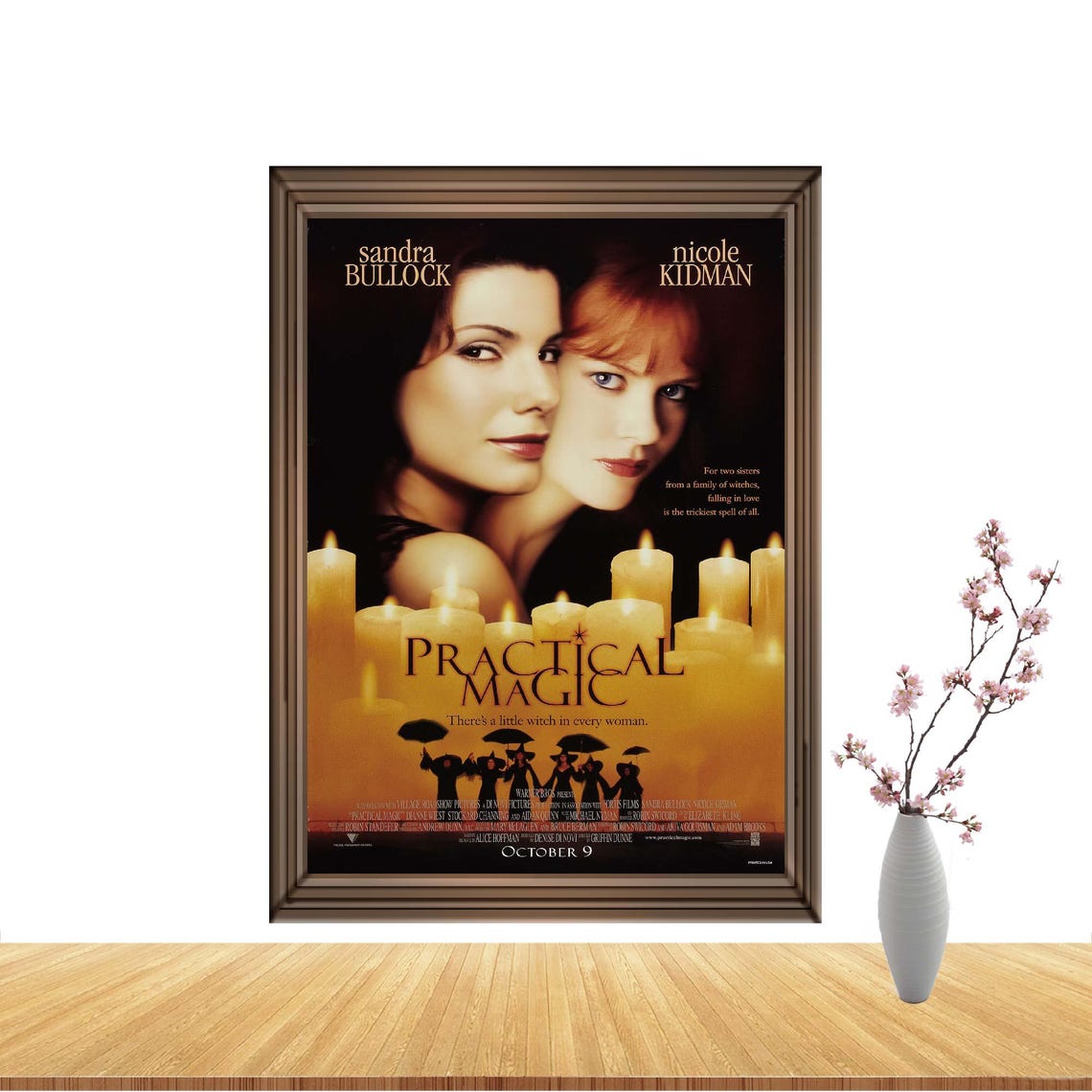 Practical Magic Sandra Bullock Nicole Kidman 1998 Witch Movie Poster - Image 3