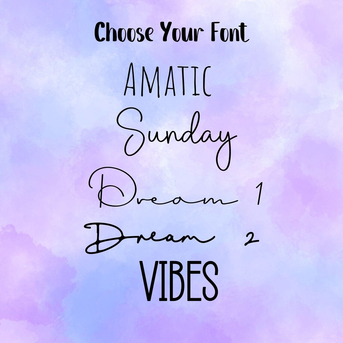 Purple Watercolor Letter A with a Lamb Personalized Name Poster - Image 2