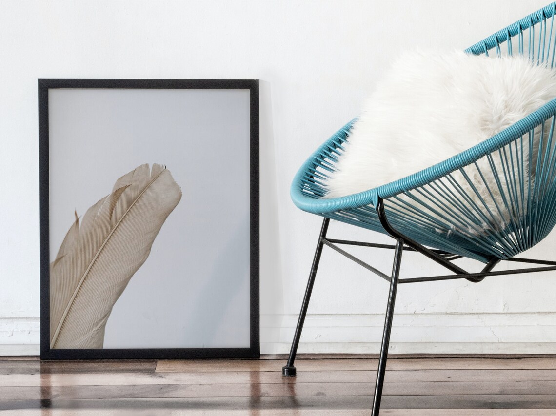 Feather Close-Up Art Print, Bird Feather - Image 3