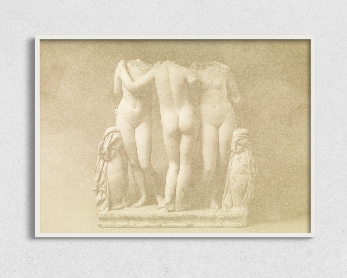 Three Roman Statue Torsos Antique Marble Sculpture Wall Art Poster - Image 2
