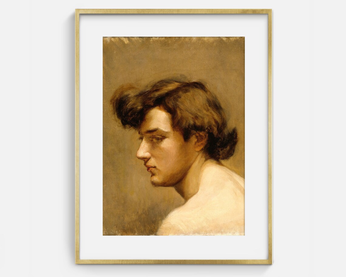 Antique Victorian Man Portrait, Vintage Art Print - Image 2