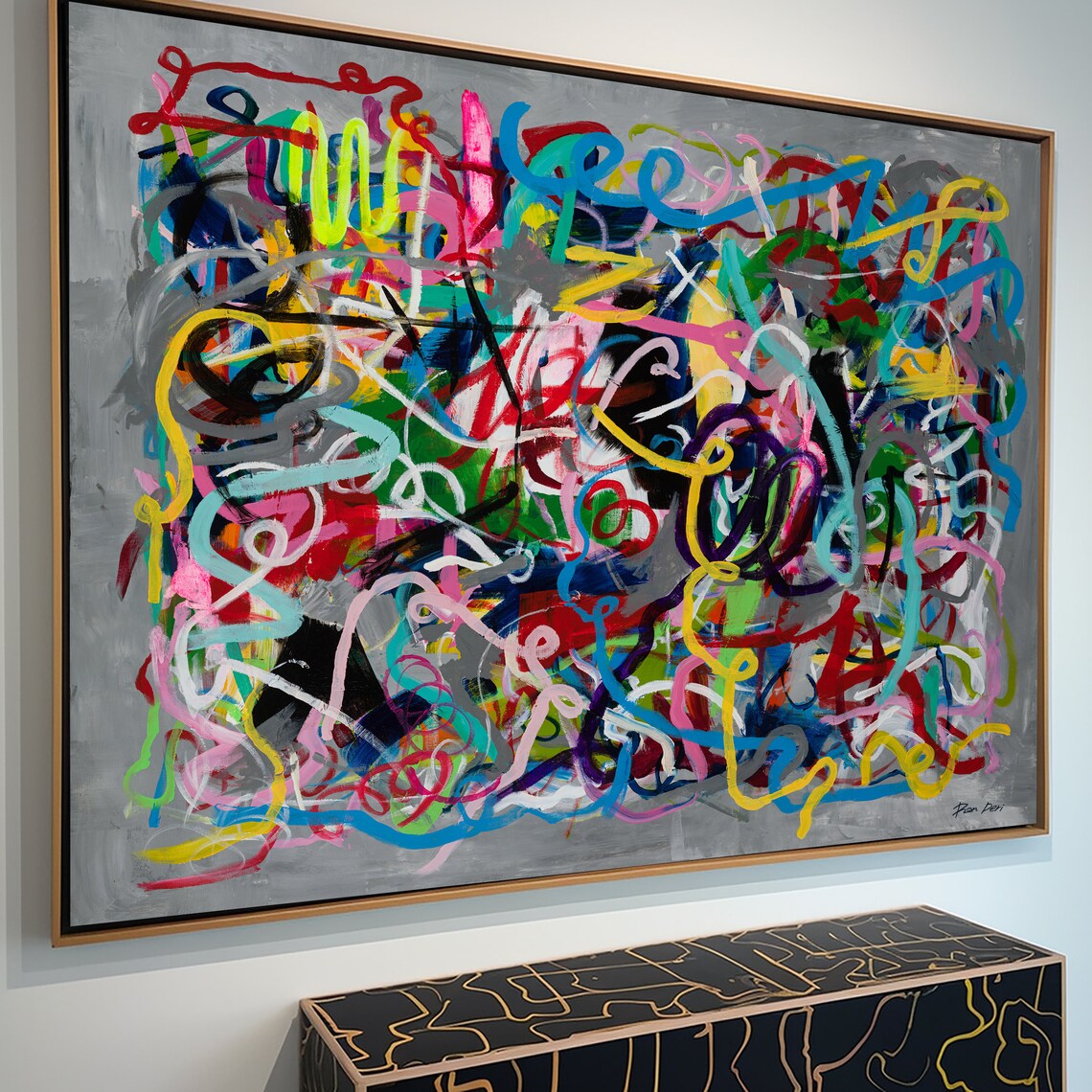 Contemporary Abstract Art Print, Modern Wide Painting - Image 5