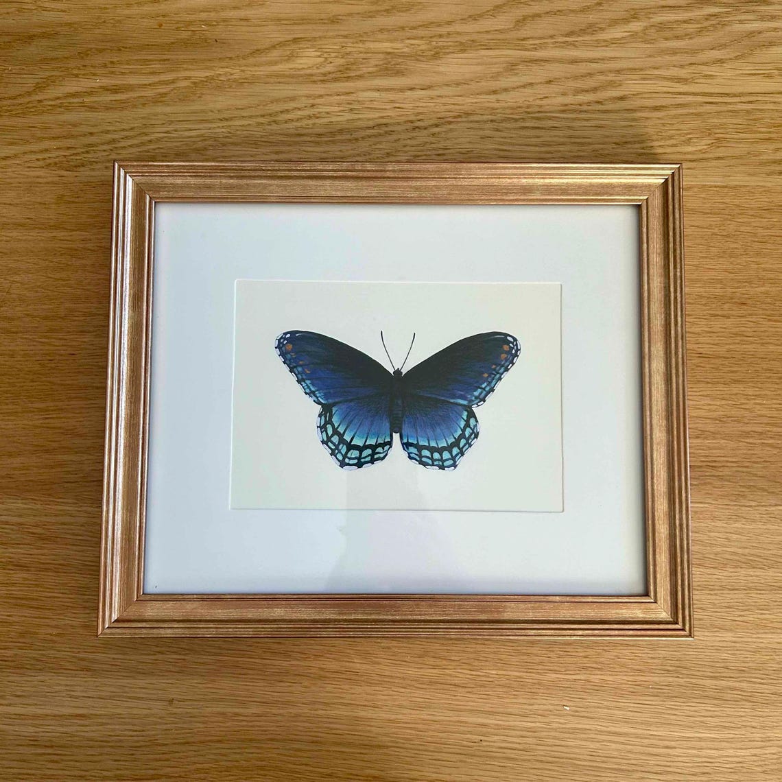 Red Spotted Purple Butterfly Limenitis Arthemis Gouache Art Mini Print 5 X 7 - Image 3