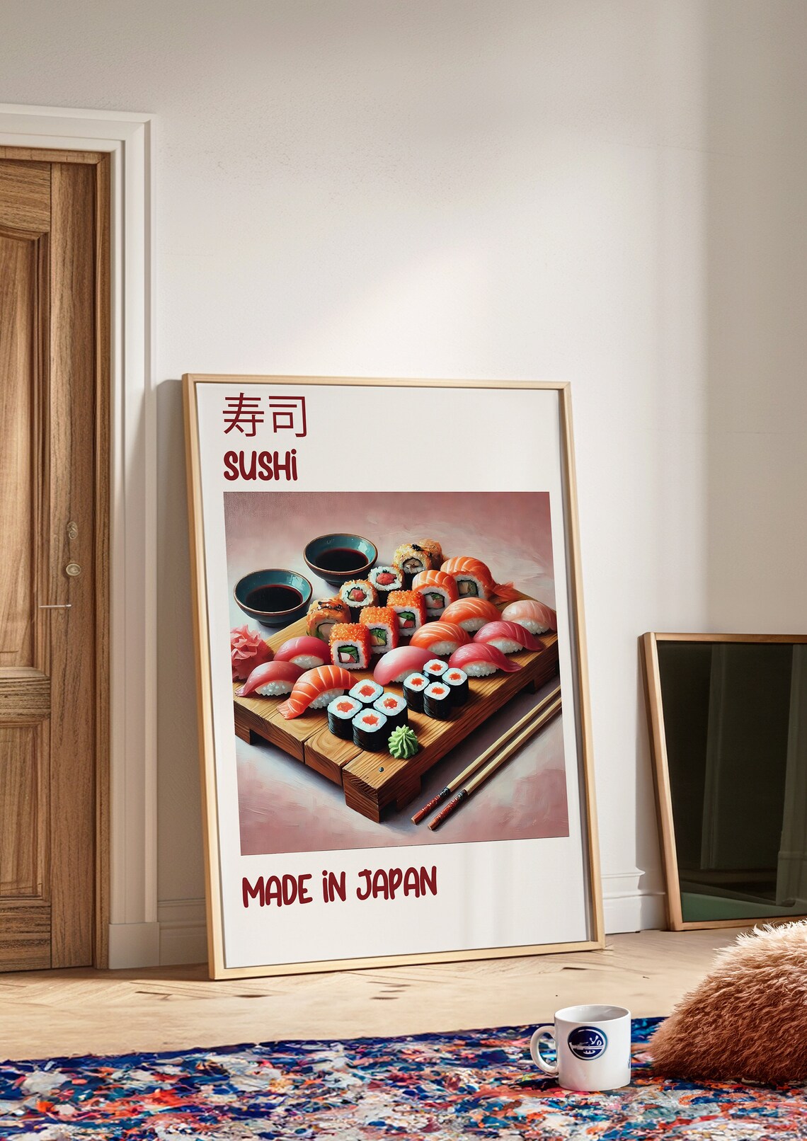 Sushi Japan Japanese Food Illustration Made in Japan Kitchen Poster - Image 4