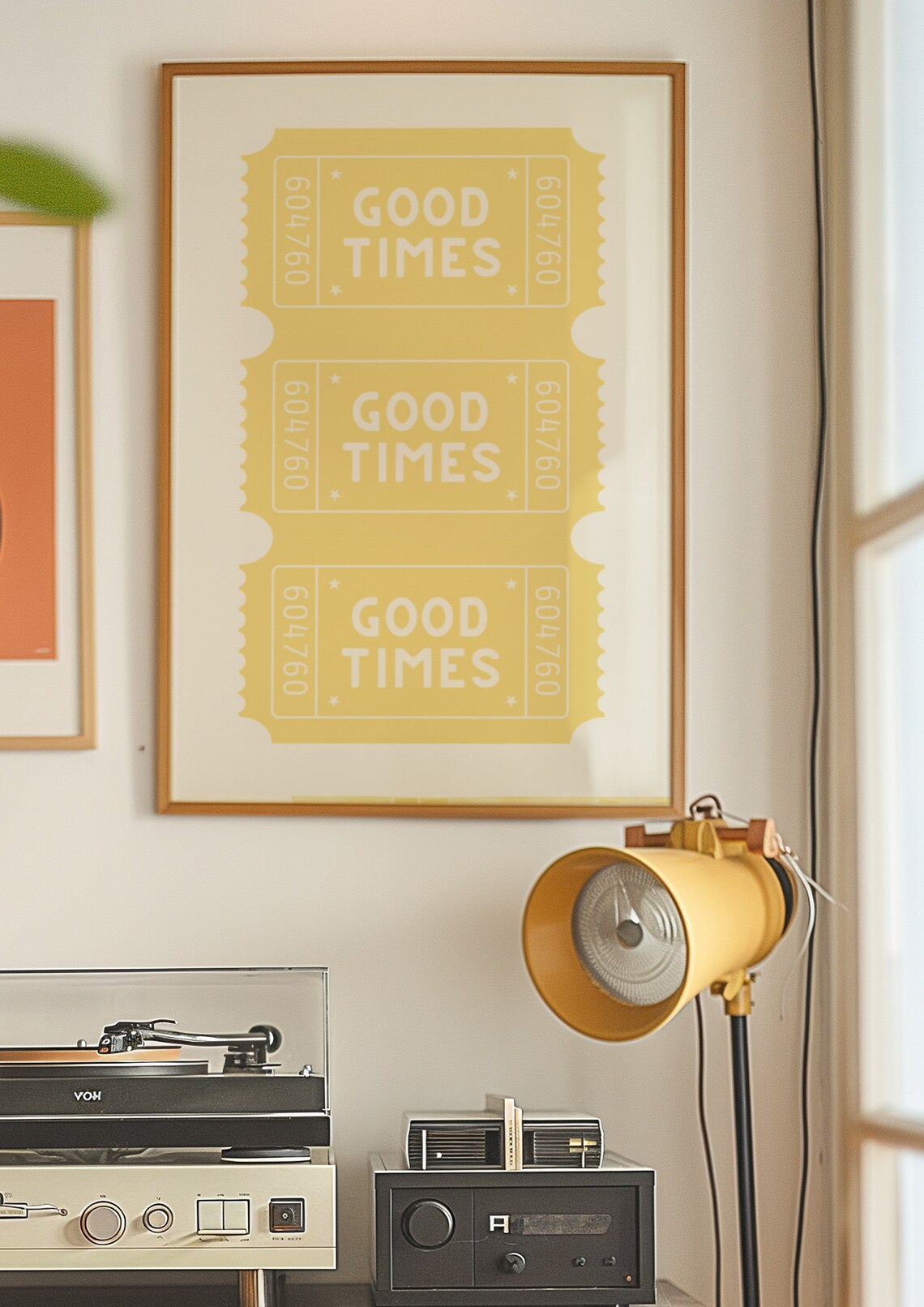 Good Times Yellow Art Print, Preppy Dorm Decor - Image 2