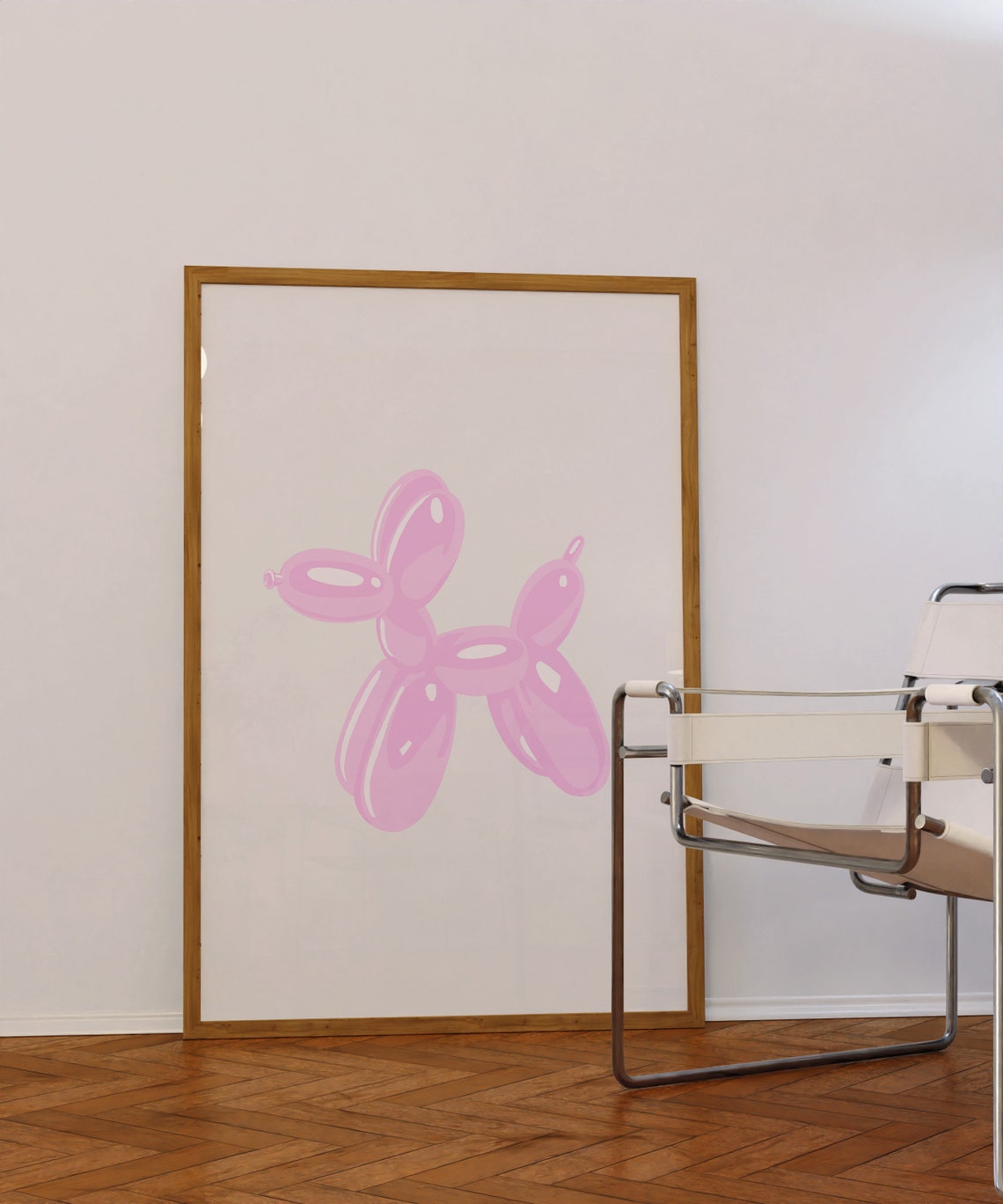 Pink Balloon Dog Pink Wall Art Trendy Art Prints Preppy Dorm Decor Girly Art Prints Bedroom Posters Pink Art Teen Girl Gift - Image 3
