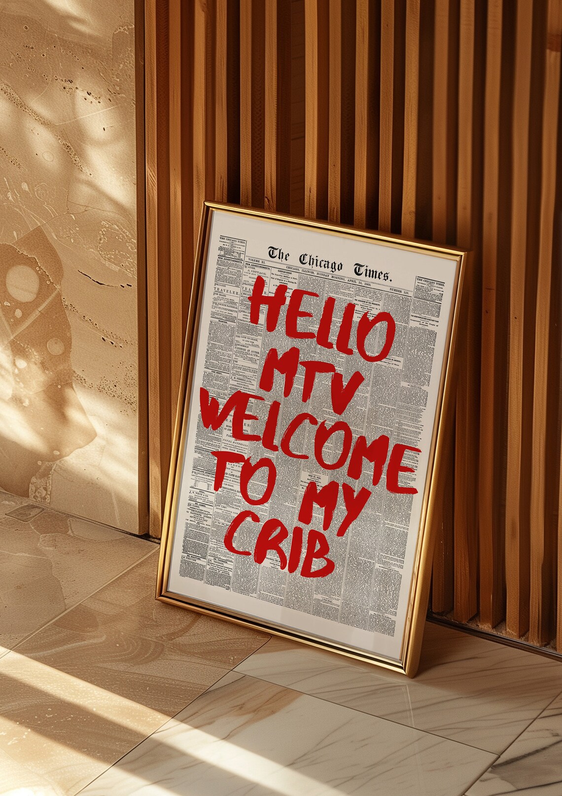 Retro Newspaper Typography Art Print, 70s Style - Image 2