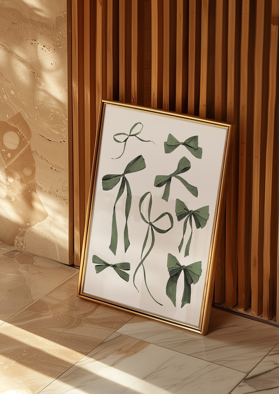 Bow Wall Art Green Art Print Trendy Art Print Coquette Art Print Aesthetic Poster Print Sage Wall Art Teen Girl Bedroom Preppy Print
