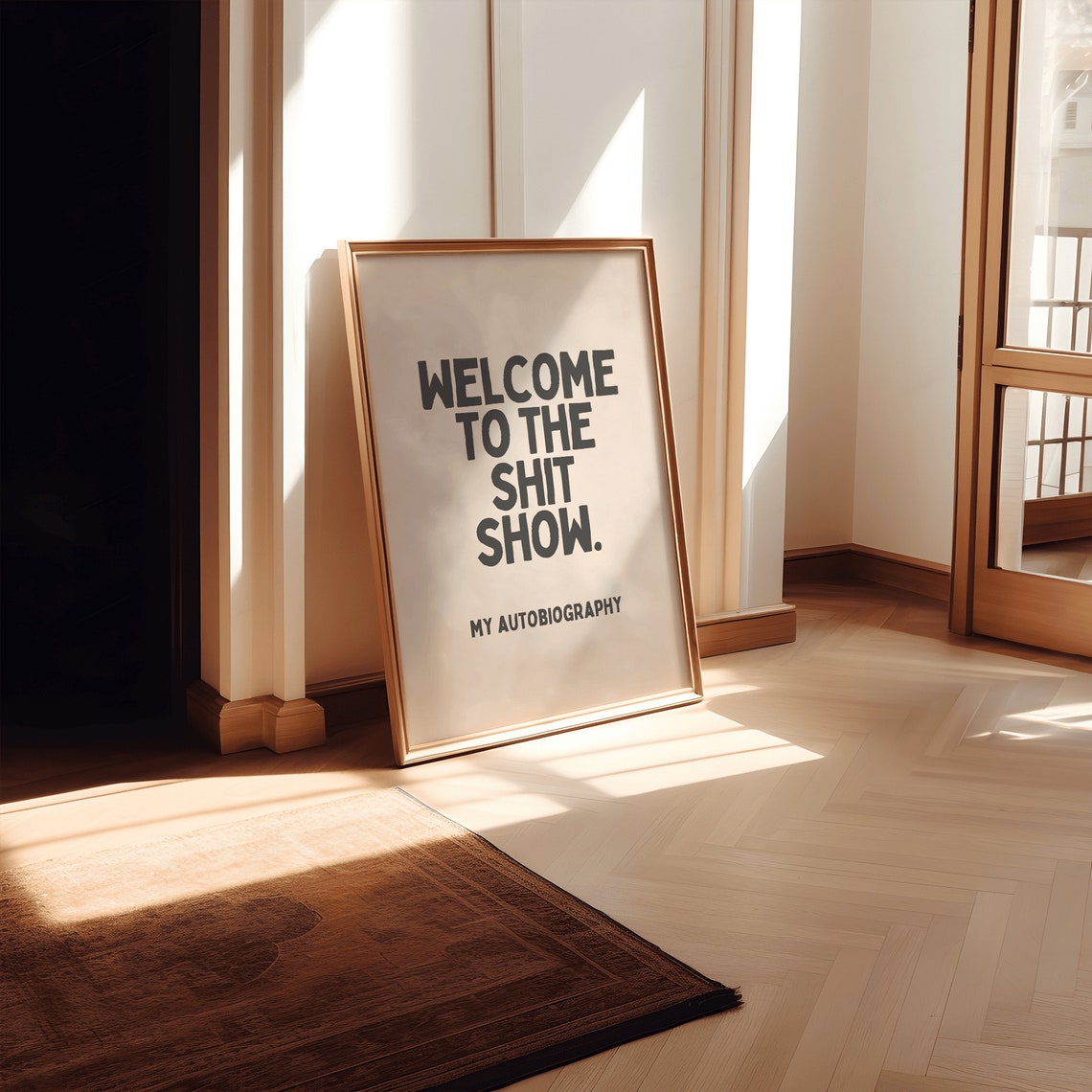Custom Order A4 Size Including Shipping Welcome To The Shit Show My Autobiography Cream Black - Image 4