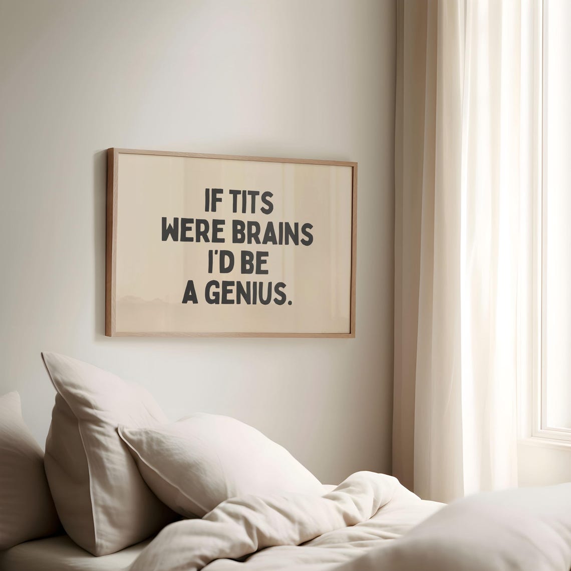 Fuck Off I'm Introverting Teal Cream Bold Funny Introvert Poster - Image 4